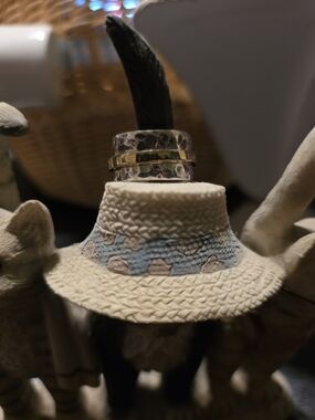 Silpada Two-Tone Hammered Stackable Ring - Silver and Gold